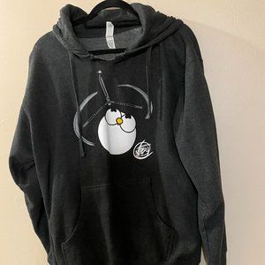 Hoodie gray/black, Size L, slit neck, worn by CG